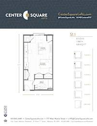 S1.1 Floor Plan at Center Square Lofts West, Allentown, PA