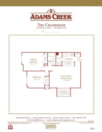 Cranbrook 2  Bed   1  Bath   780 Sq. Ft. at Adams Creek, Michigan, 48326