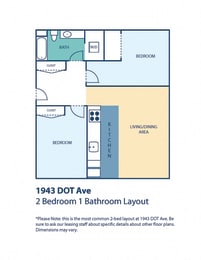 1943 DOT Ave Apartments Two Bedroom One Bath No Island