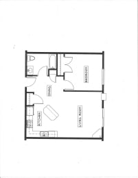  Floor Plan 1 Bedroom 1 Bathroom