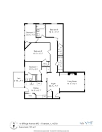  Floor Plan 3 Bedroom - 2 Bathroom