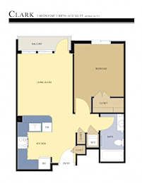 Clark Floor Plan at Liberty Crest Apartments, Utah, 84111