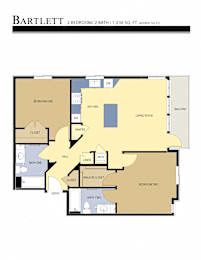 Bartlett Floor Plan at Liberty Crest Apartments, Salt Lake City