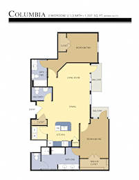 Columbia Floor Plan at Liberty Crest Apartments, Utah