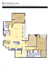 Kensington Floor Plan at Liberty Crest Apartments, Salt Lake City, Utah