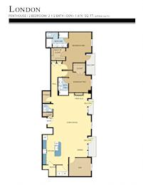 London Floor Plan at Liberty Crest Apartments, Salt Lake City, UT
