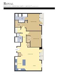 Royal Floor Plan at Liberty Crest Apartments, Salt Lake City, Utah