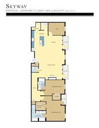 Skyway Floor Plan at Liberty Crest Apartments, Salt Lake City, 84111