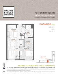 1 bed 1 bath Dogwood ADA at Walnut Street Commons, Pennsylvania, 18101