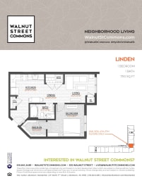1 bed 1 bath Linden at Walnut Street Commons, Allentown