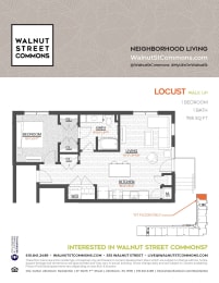 1 bed 1 bath Locust Walk Up at Walnut Street Commons, Allentown, PA, 18101