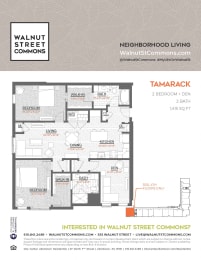 2 bed 2bath Tamarack at Walnut Street Commons, Allentown, PA, 18101