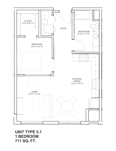 Floor Plan  1 Bed