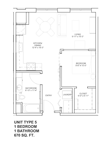 Floor Plan  1 Bed