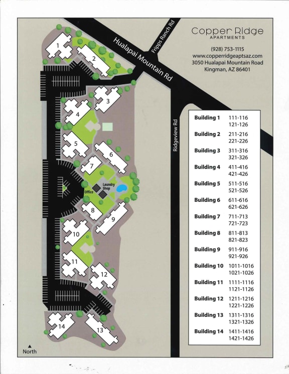 Copper Ridge Apts Site Map