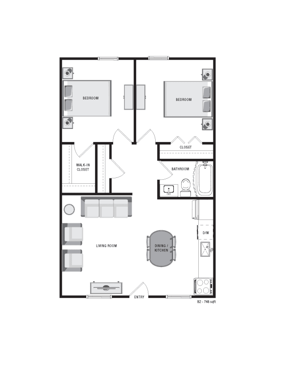 a floor plan of a small house
