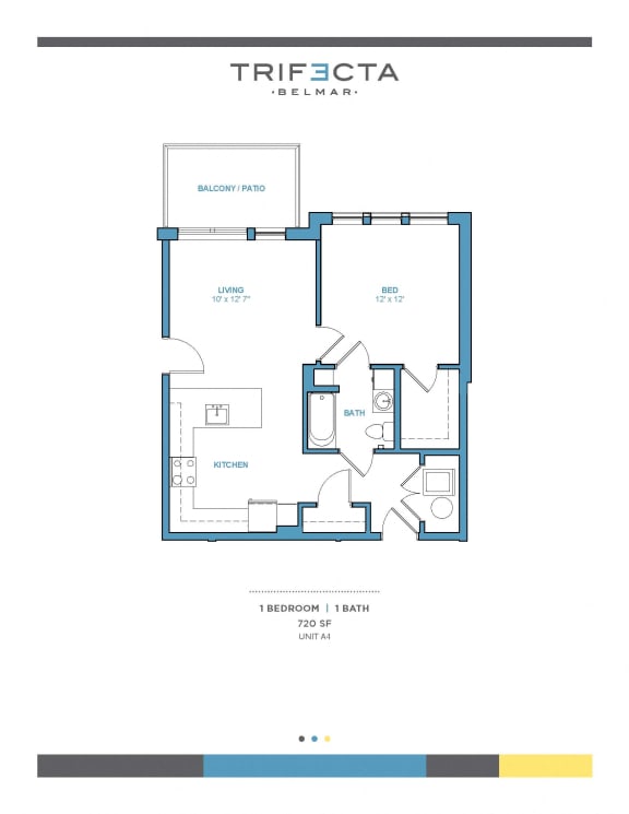 A4 Floor Plan at Trifecta Belmar, Lakewood, CO