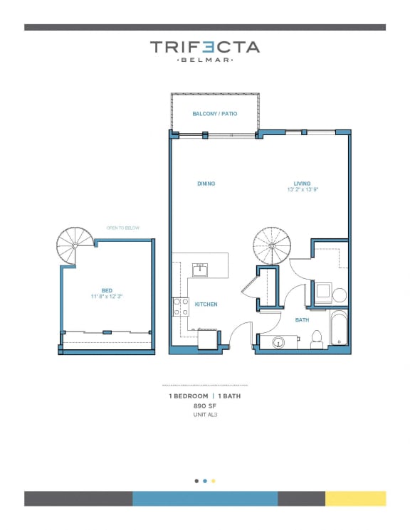 AL3 Floor Plan at Trifecta Belmar, Colorado, 80226