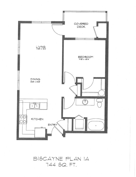 Floor Plan  One Bedroom at StonePointe, Washington, 98466