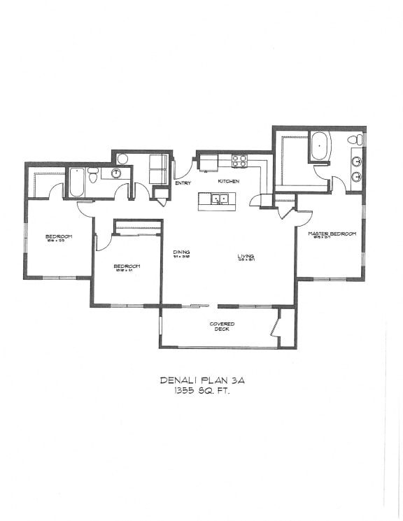 Three Bedroom Three Bedroom at StonePointe, University Place, WA