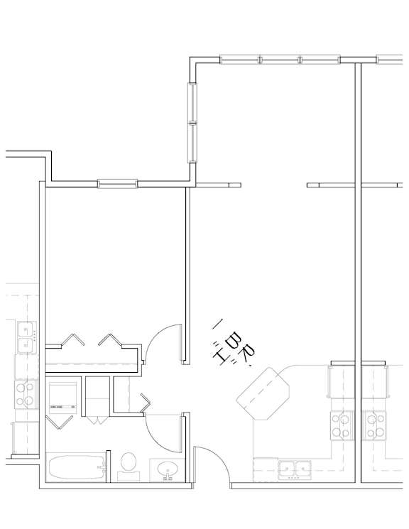 1 bd 1 ba unit H