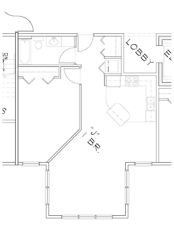 1 bd 1 ba Unit J