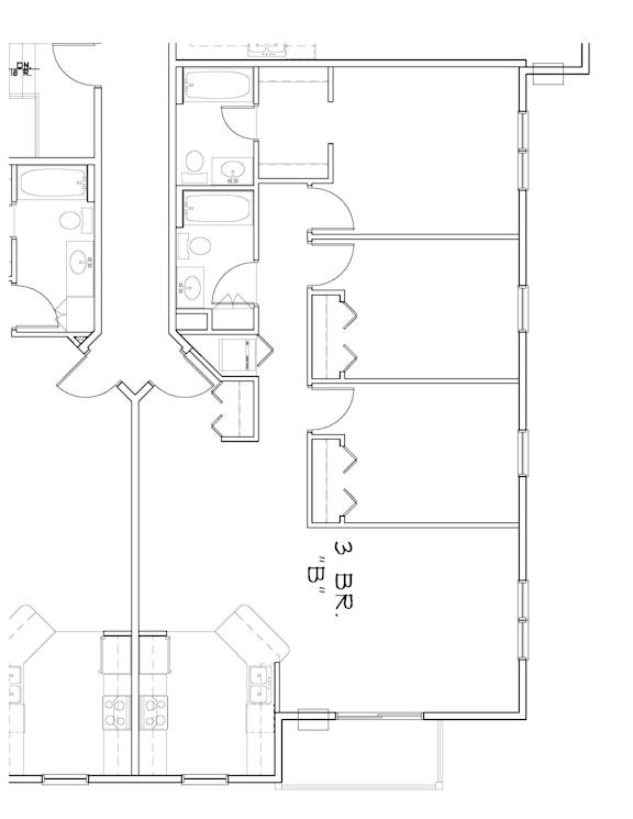 3 bd 2 Ba Unit B