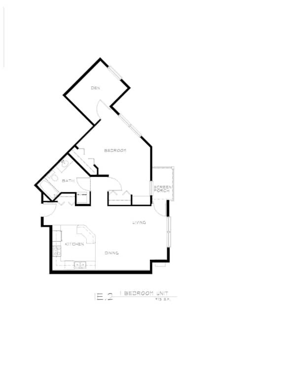 1 BD 1 BA DEN  1E2