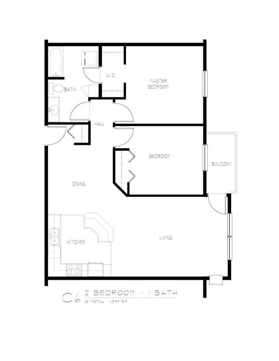 2 bd 1 ba Unit C6