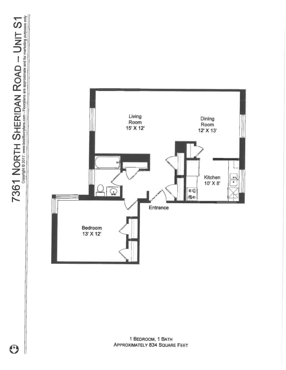 One Bedroom One Bathroom