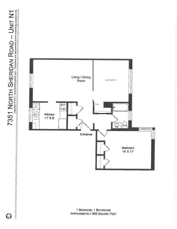 Two Bedroom One Bathroom