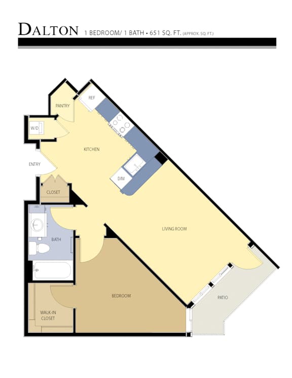 Dalton Floor Plan at Liberty Crest Apartments, Salt Lake City