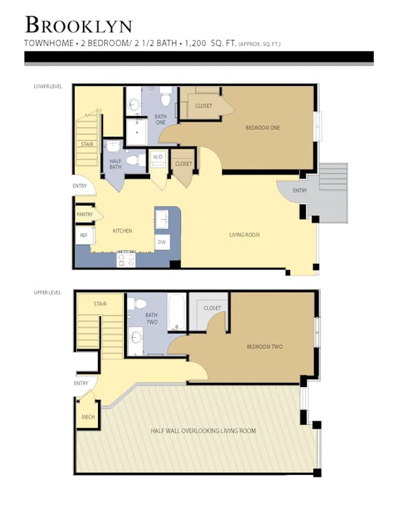 Brooklyn Floor Plan at Liberty Crest Apartments, Salt Lake City