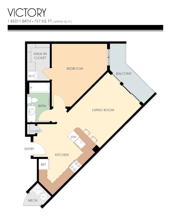 1 bed 1 bath C at Liberty Blvd Apartments - Saltlake City, UT Apartments, Apartments, Saltlake City, UT