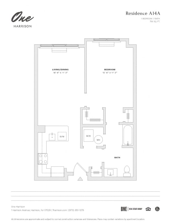 Studio, 1 & 2 Bedroom Apartments in Harrison, NJ One Harrison