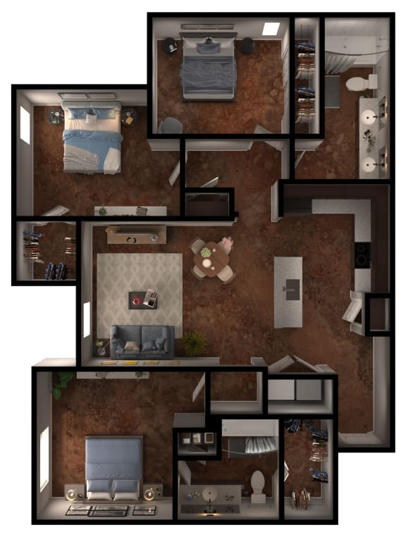C1 Floor Plan at Legacy Brooks, San Antonio, 78223