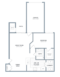  Floor Plan Holly - 1 Bedroom