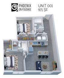  Floor Plan Phoenix on Foushee Unit 01
