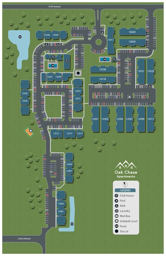 Interactive property map at Oak Chase I, Tampa, FL