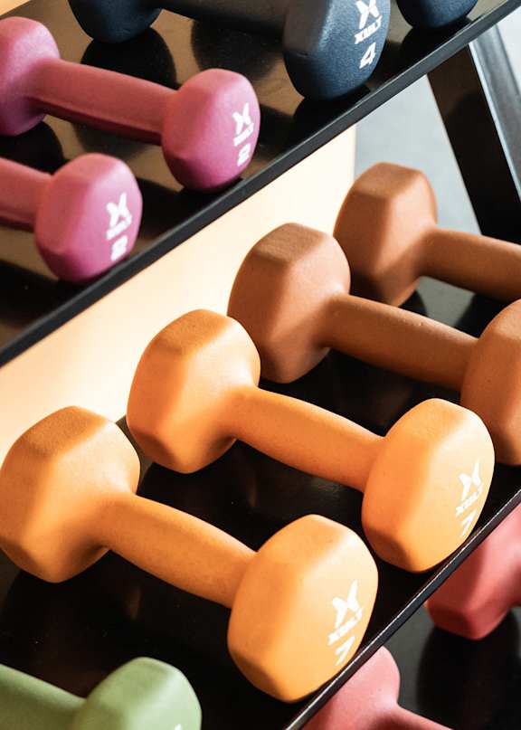 gym with cardio equipment at the enclave at woodbridge apartments in sugar land, tx