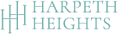 The image displays the words "HARPETH HEIGHTS" in large, teal letters.