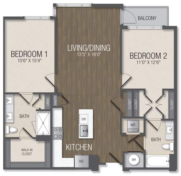 C1 Floor Plan C1 Floor Plan at The Metropolitan Downtown Columbia, Columbia, Maryland