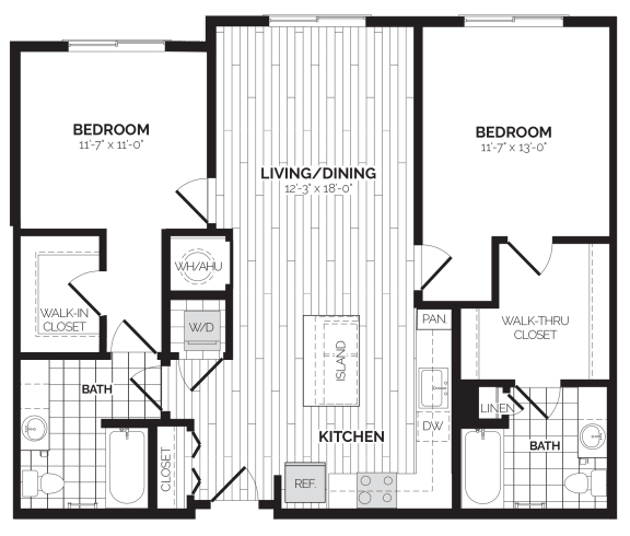 B11 Floor Plan at Rivergate, Virginia, 22191
