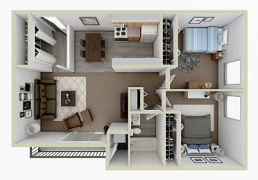 2 bedroom apartment floor plan