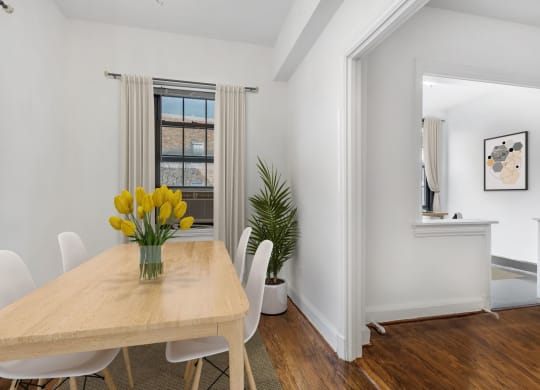 Dining and sunroom (virtually staged) at Chalfonte, Washington