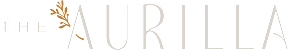The image features the word "AURILLA" in large, bold letters with a decorative element to the left of the text.