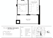 Thumbnail 3 of 26 - A black and white image of a floor plan for a home layout.
