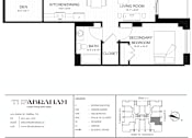 Thumbnail 7 of 26 - A black and white floor plan of a house layout.