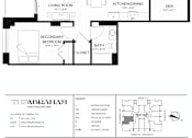 Thumbnail 6 of 26 - A black and white image of a floor plan for a property called The Apartment.