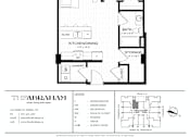 Thumbnail 14 of 26 - A black and white floor plan for a home layout.
